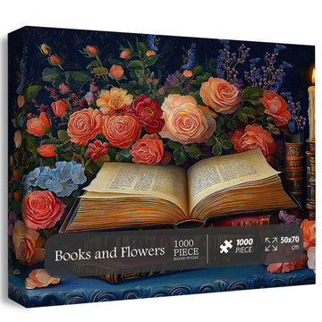 Libri e fiori puzzle puzzle 1000 pezzi